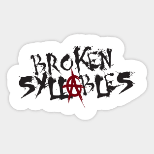 Broken Syllables Design1 Sticker